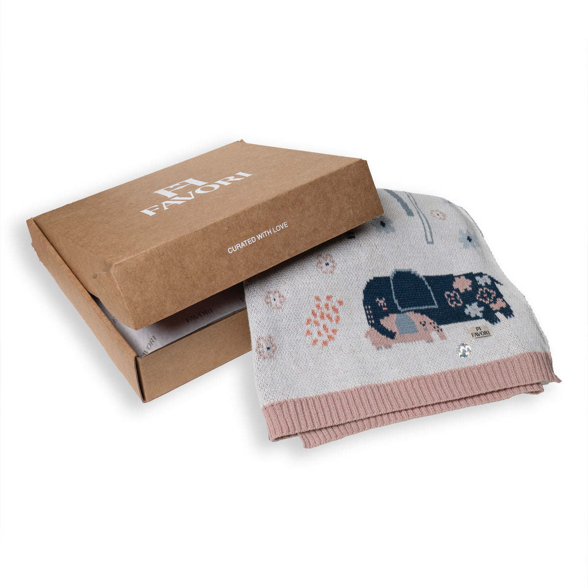 Baby Blanket Mom & Baby Elephant Design