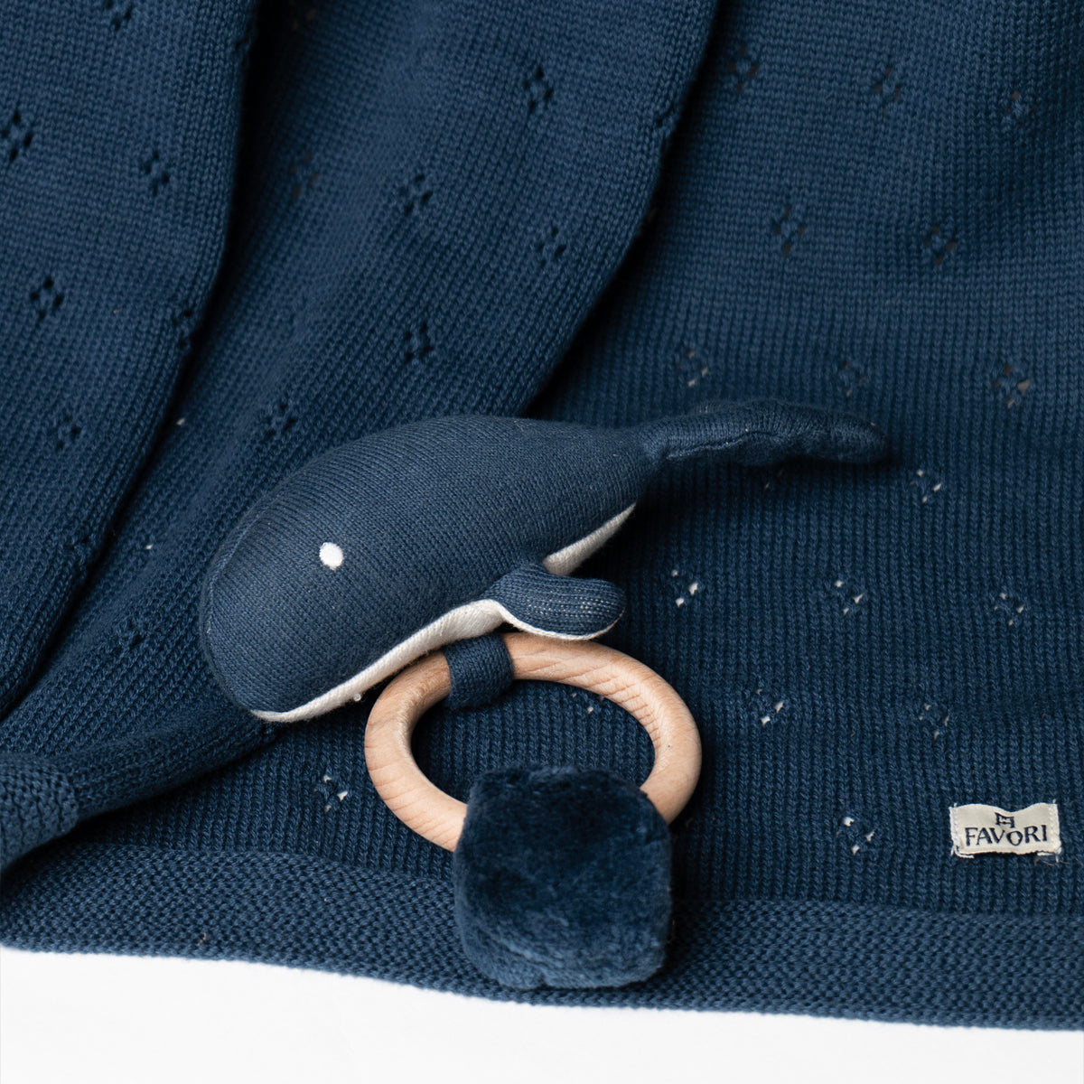 Baby Blanket with Fish Rattle