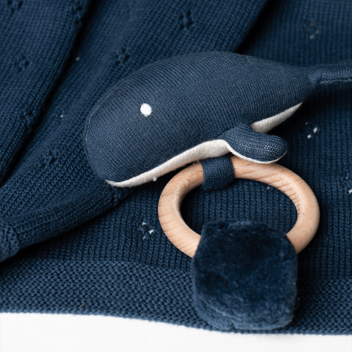 Baby Blanket with Fish Rattle