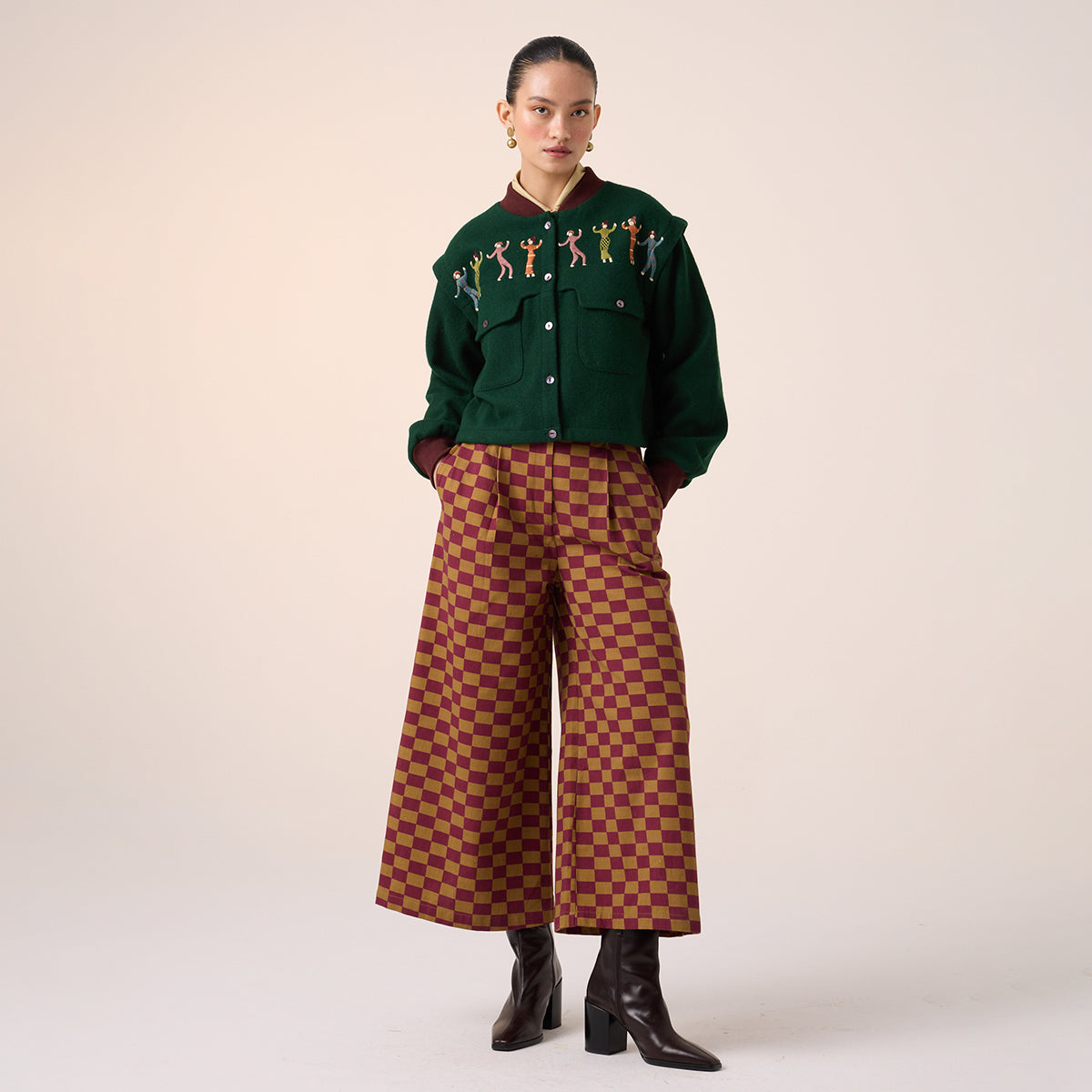 Bert Jacket (Green Folk Embroidery)