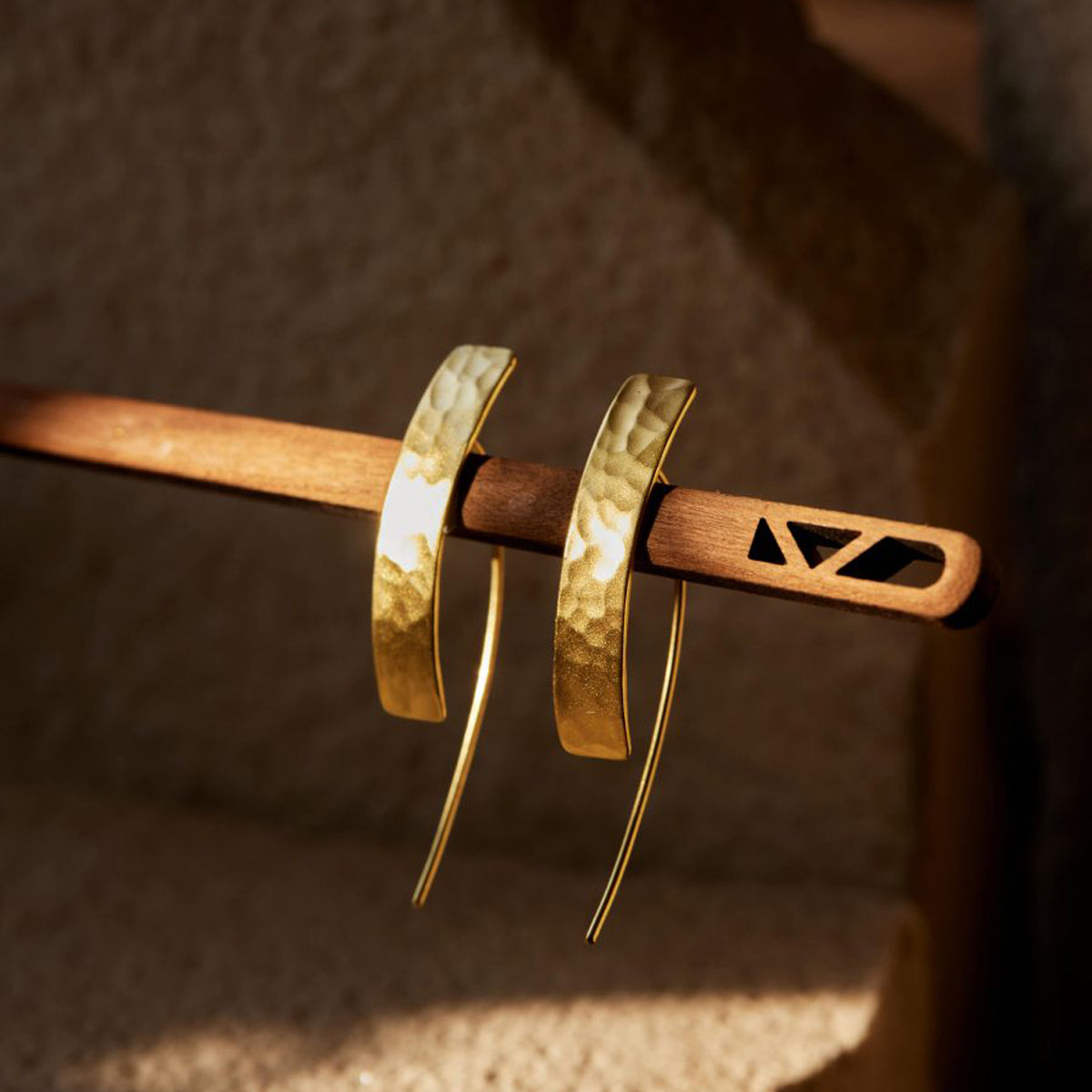 Curved Slate Threader Earrings