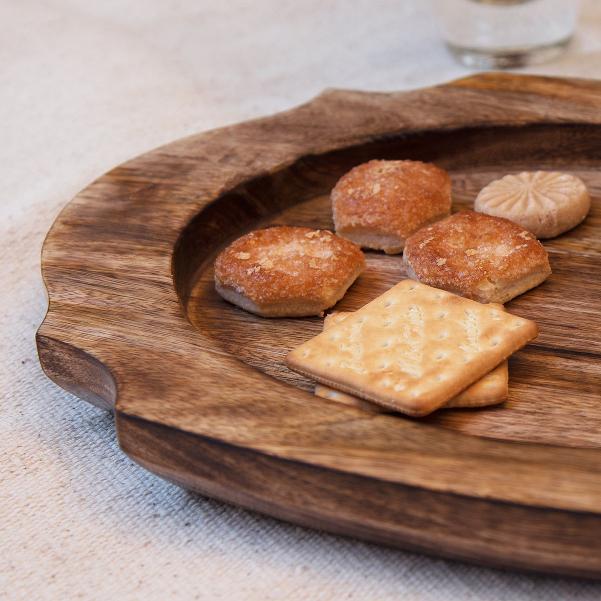 Wooden Tray | Platter with Edgy Curves