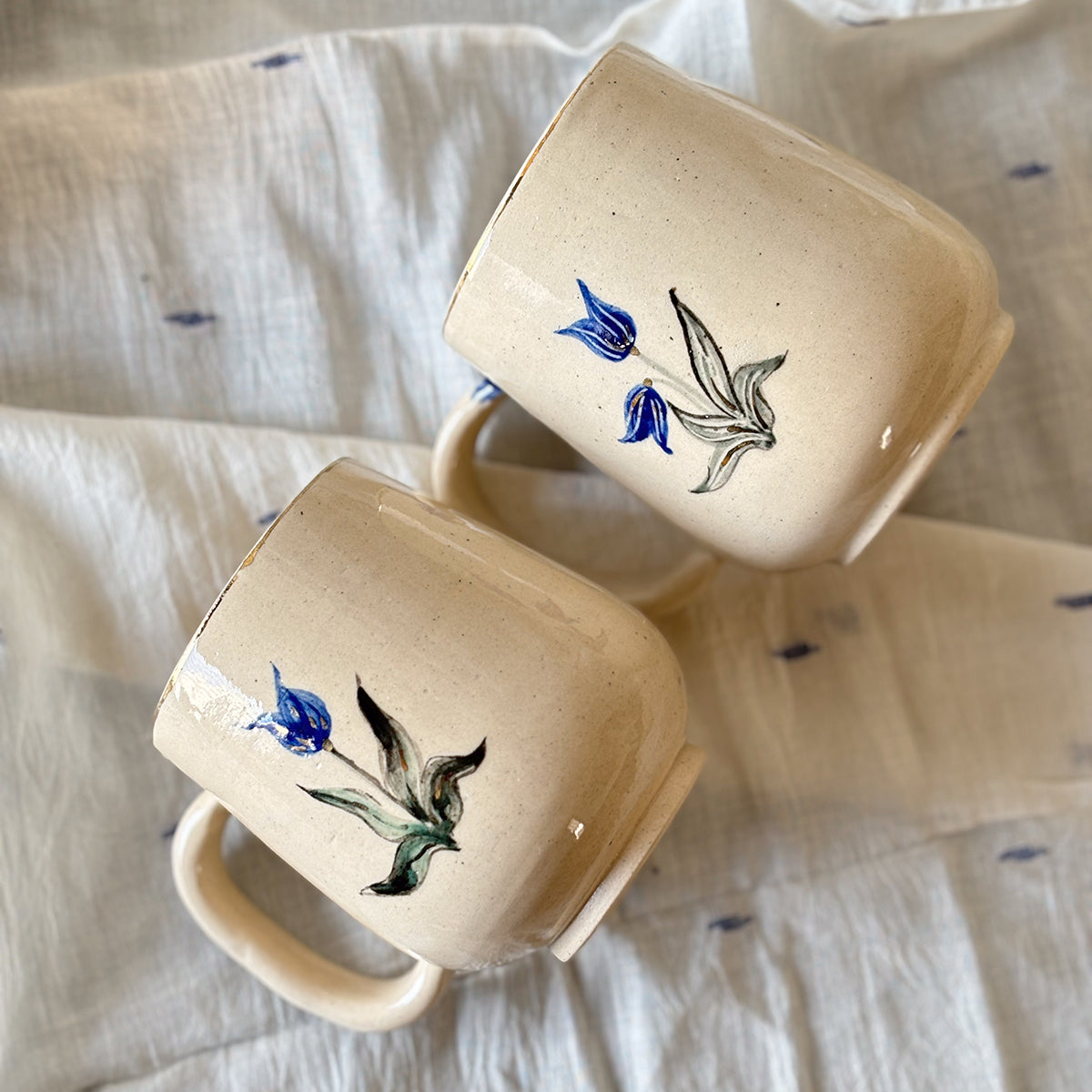 Handpainted Tulip Mugs | Finished in 24 Carat Gold