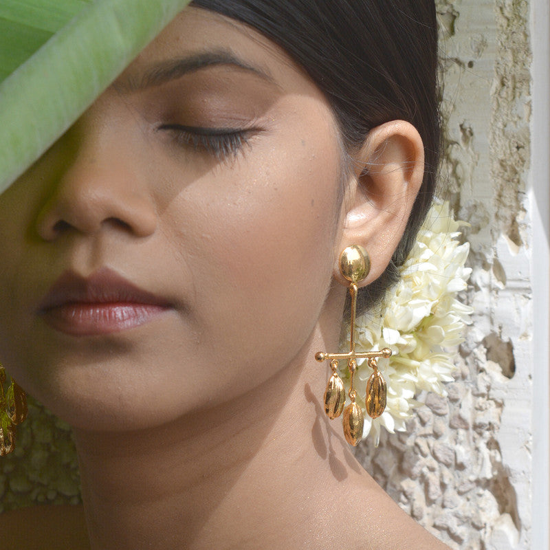 Cardamom Earrings | Gold Plated