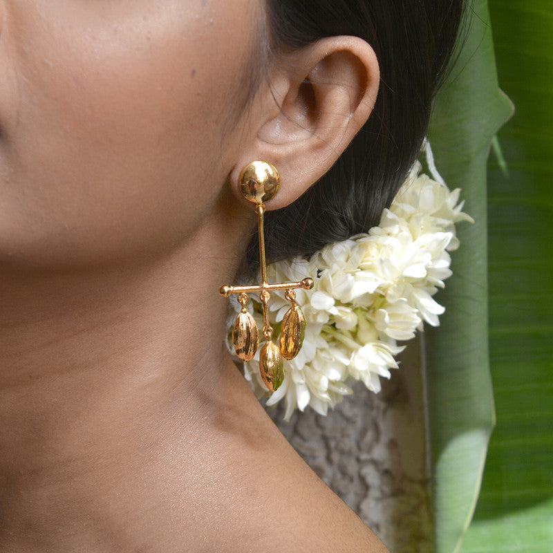 Cardamom Earrings | Gold Plated