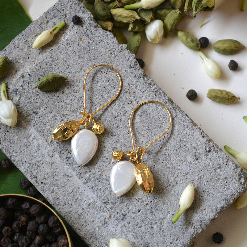 Pearl Earrings | Gold Plated