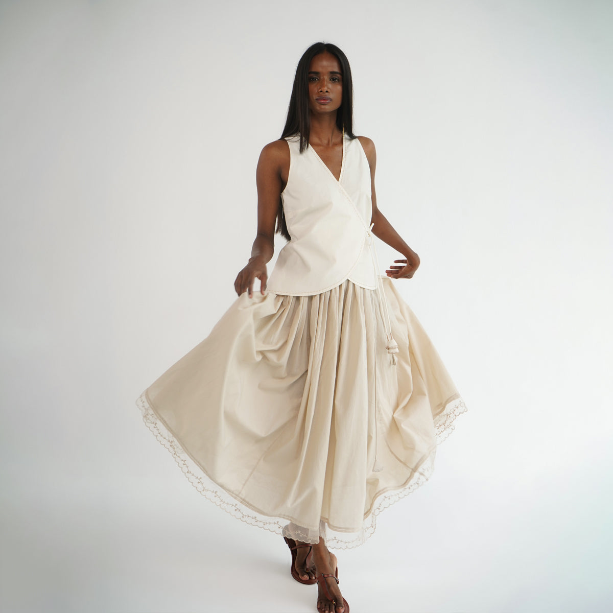 Wildflower Skirt - Beige
