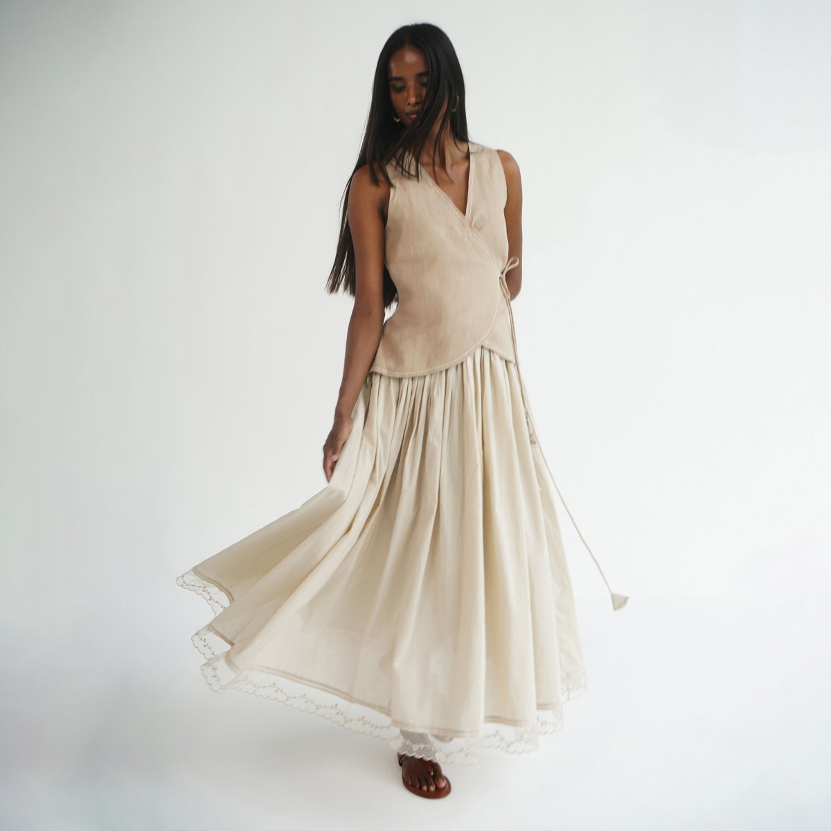 Wildflower Skirt - Beige