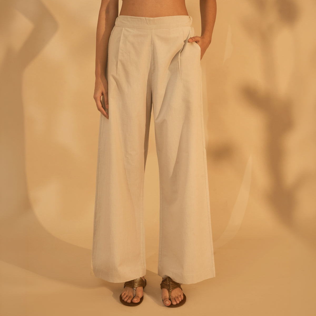 Easy Fit Pants - Beige