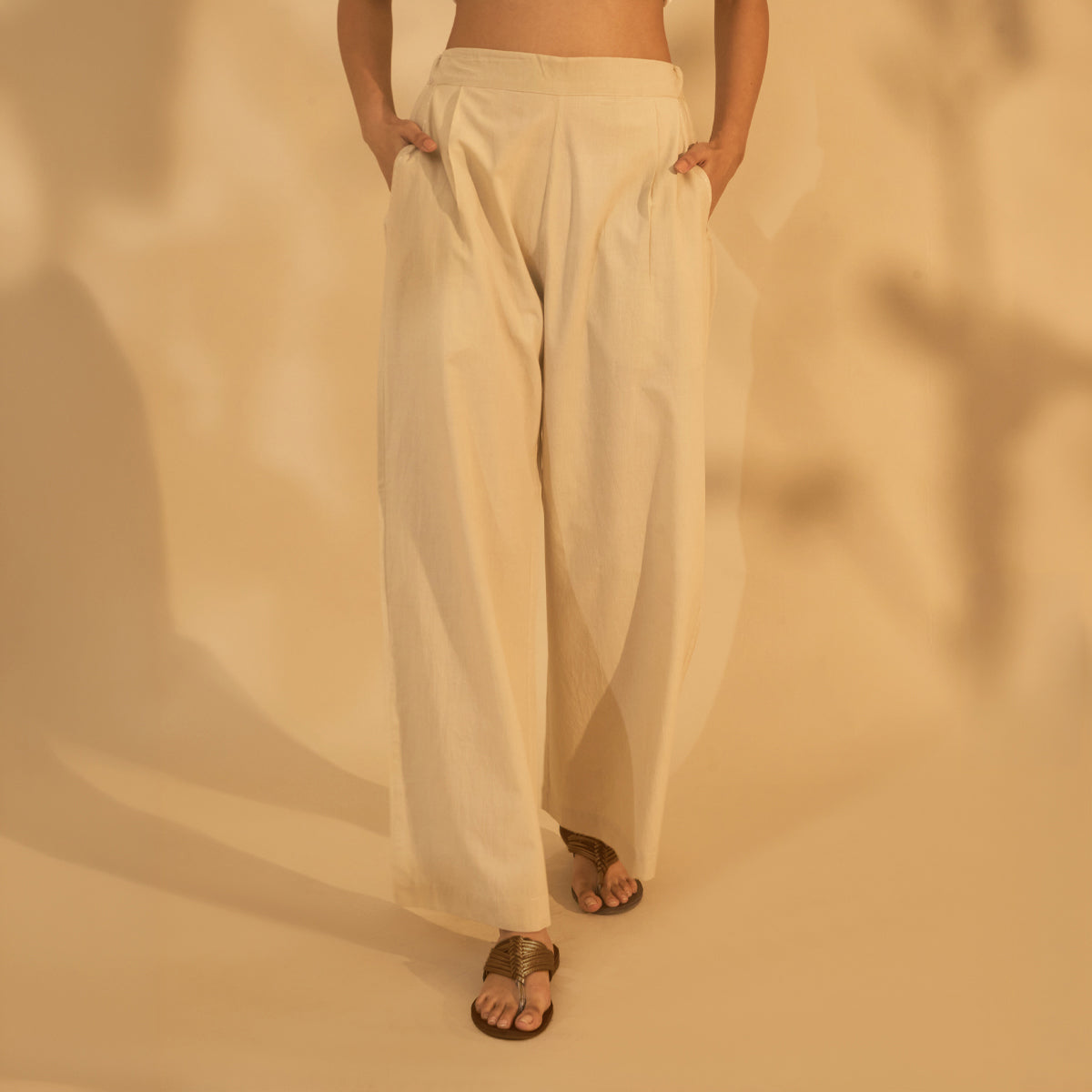 Easy Fit Pants - Beige