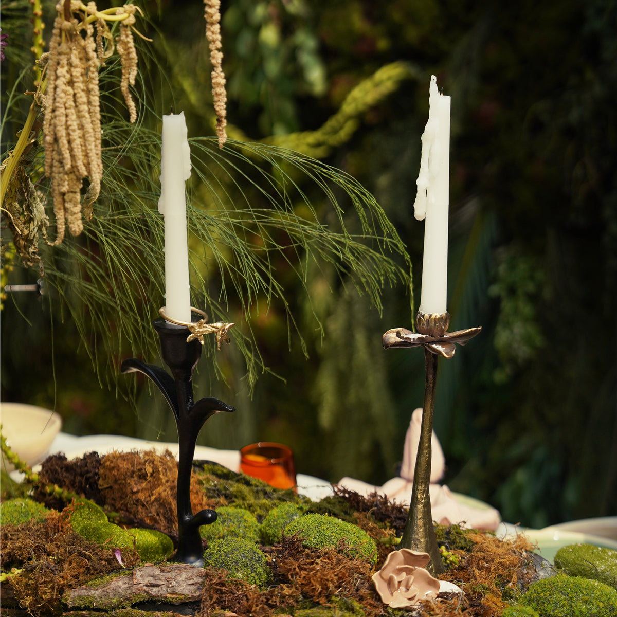 Stem Candle Holder Medium - Black