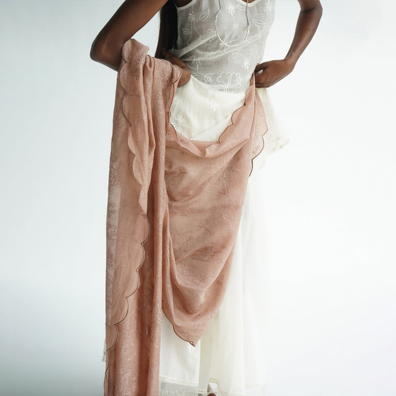 Humming Dupatta - Dusty Pink