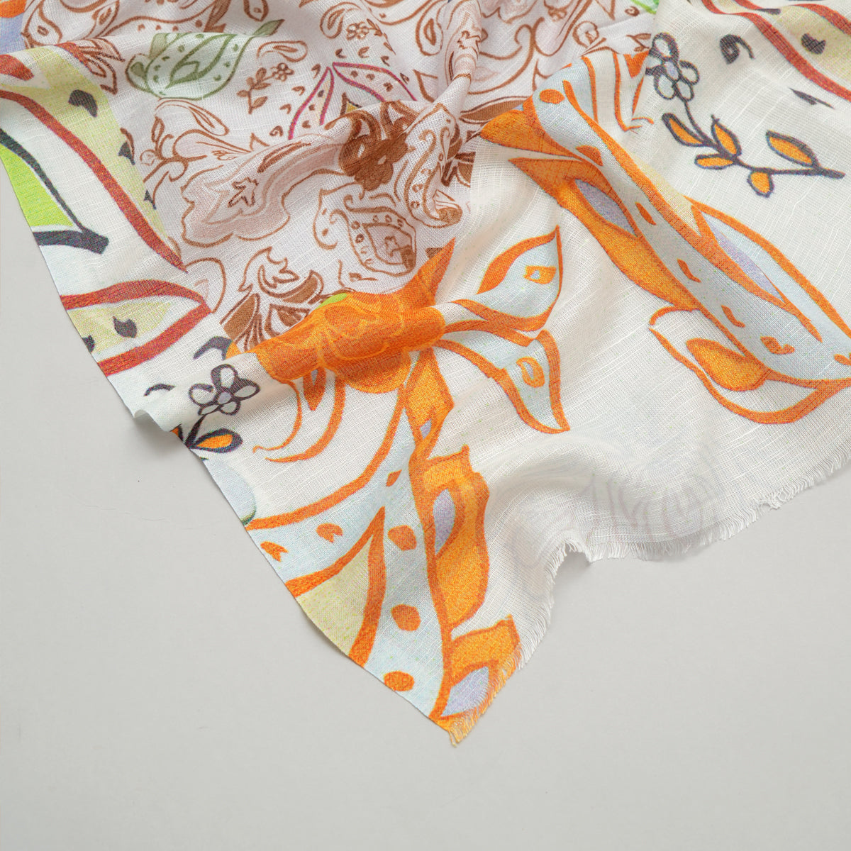 Paisley Garden Cotton Linen Stole