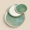 Bloom Plate - Green & Ivory