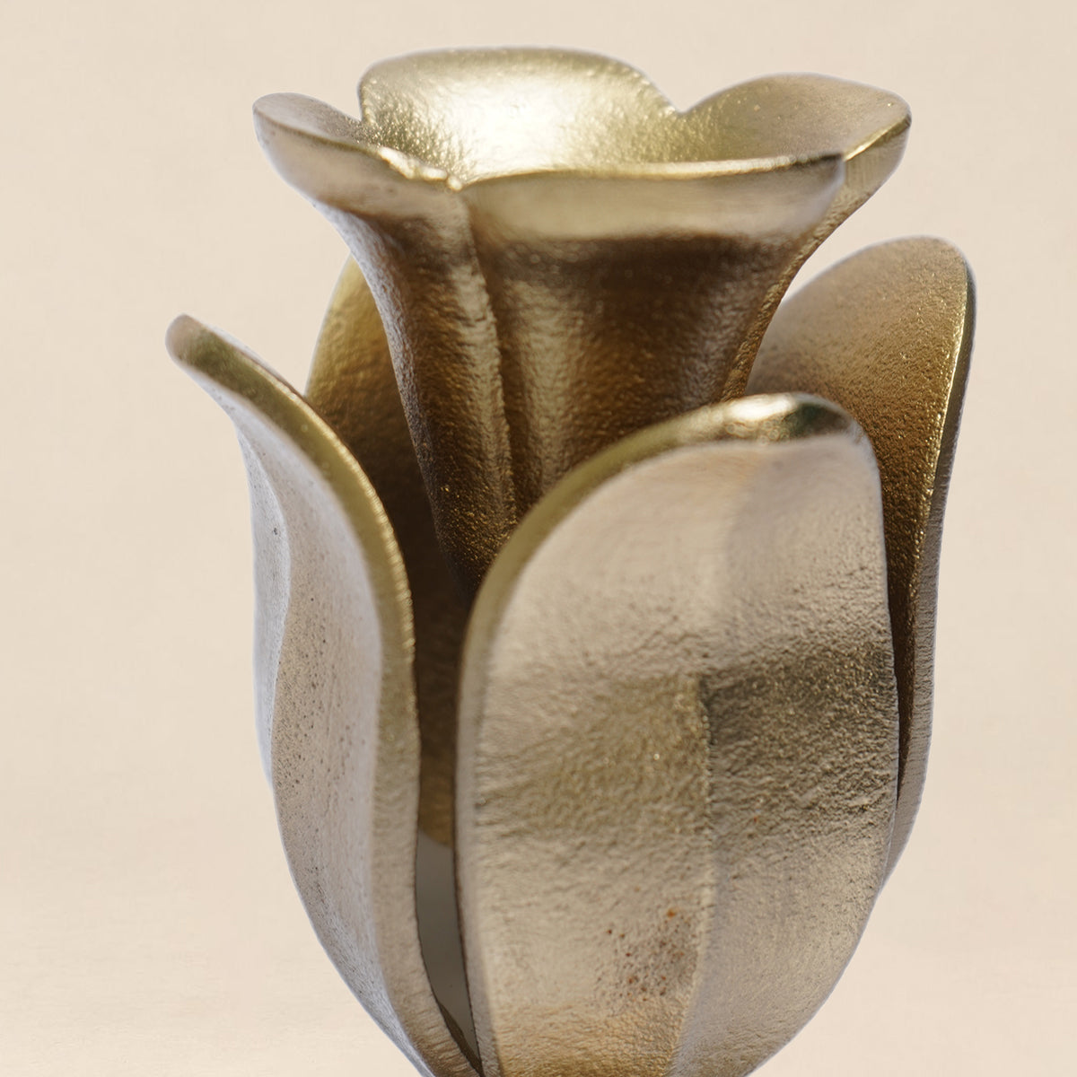 Floret Candle Holder - Antique Gold