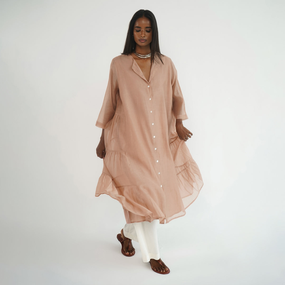 Noon Kurta - Dusty Pink