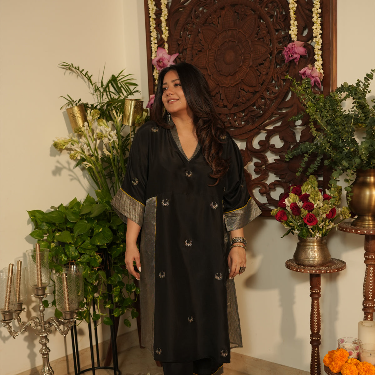 Kinnat Kurta Set - XRL Black