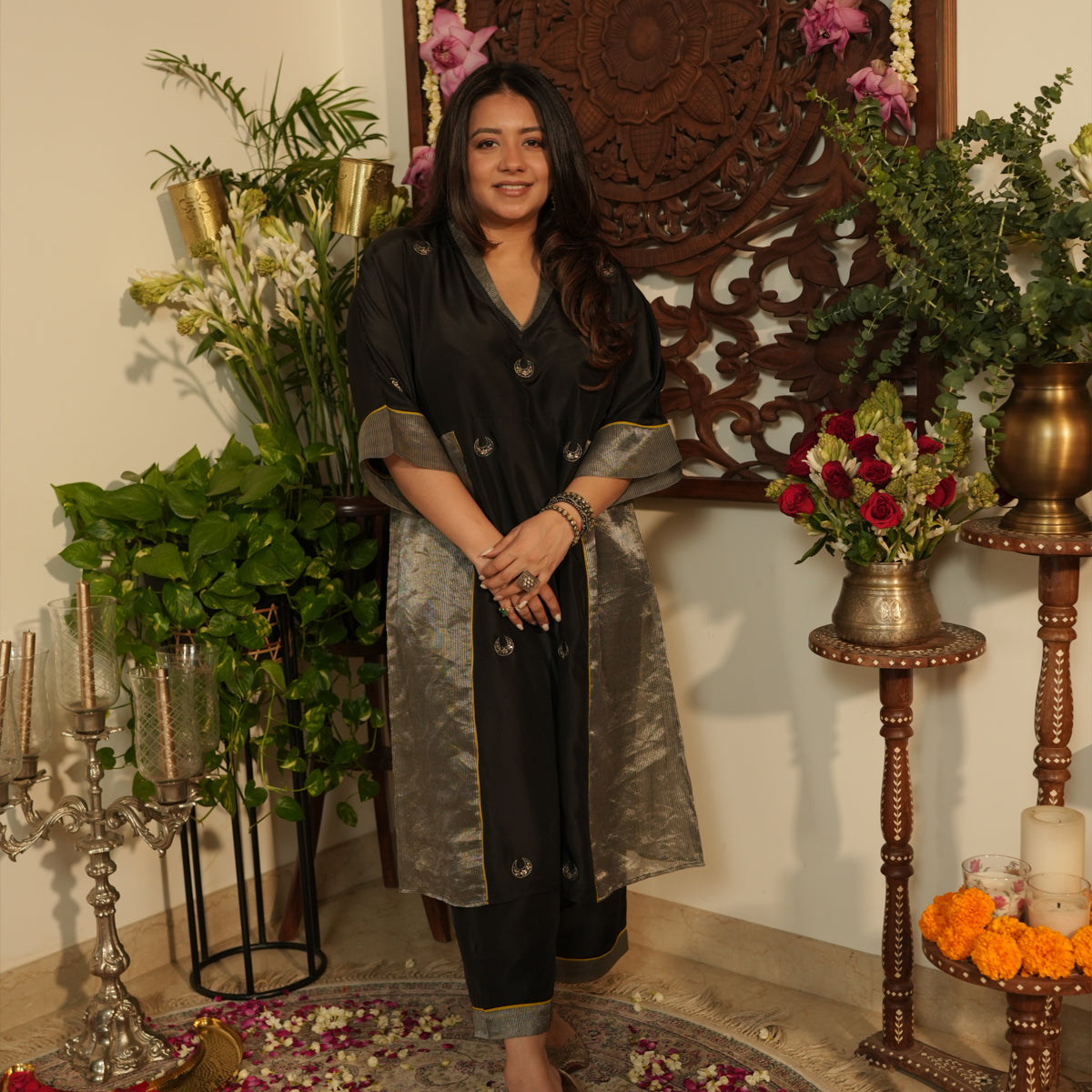 Kinnat Kurta Set - XRL Black