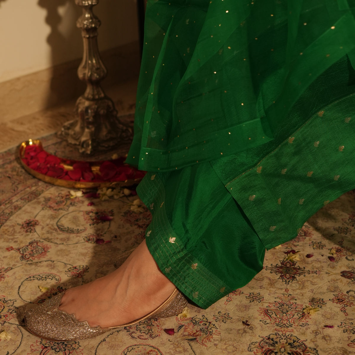 Zoya Kurta Set Emerald Green