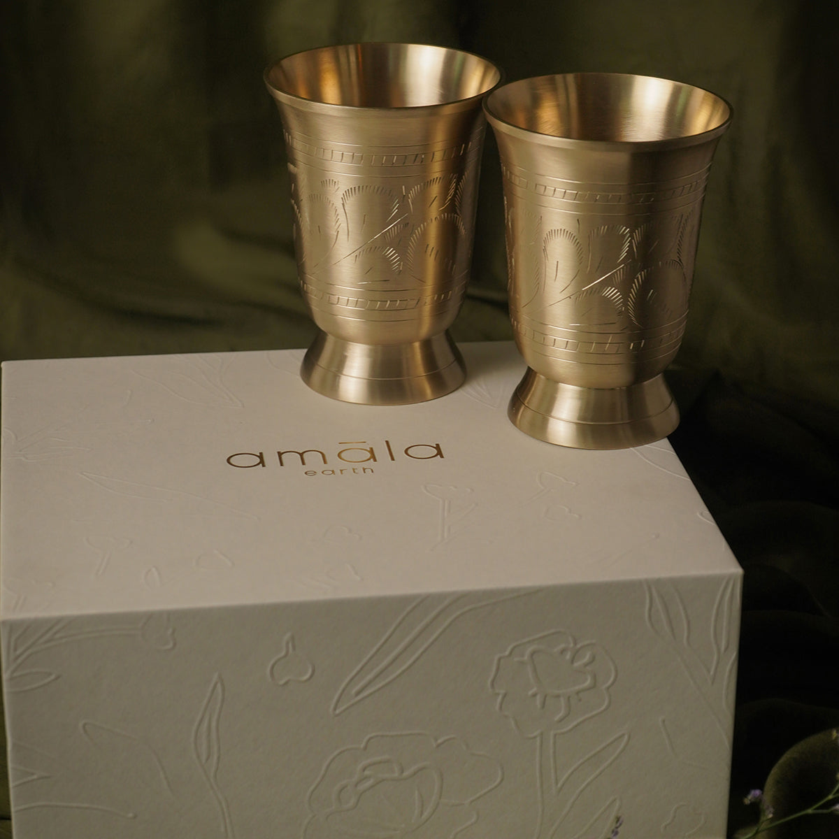 Gift Set - Petal Brass Tumbler Tall - Set of 2