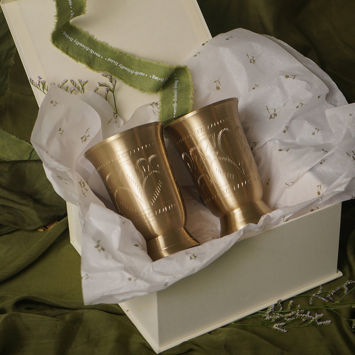 Gift Set - Petal Brass Tumbler Tall - Set of 2