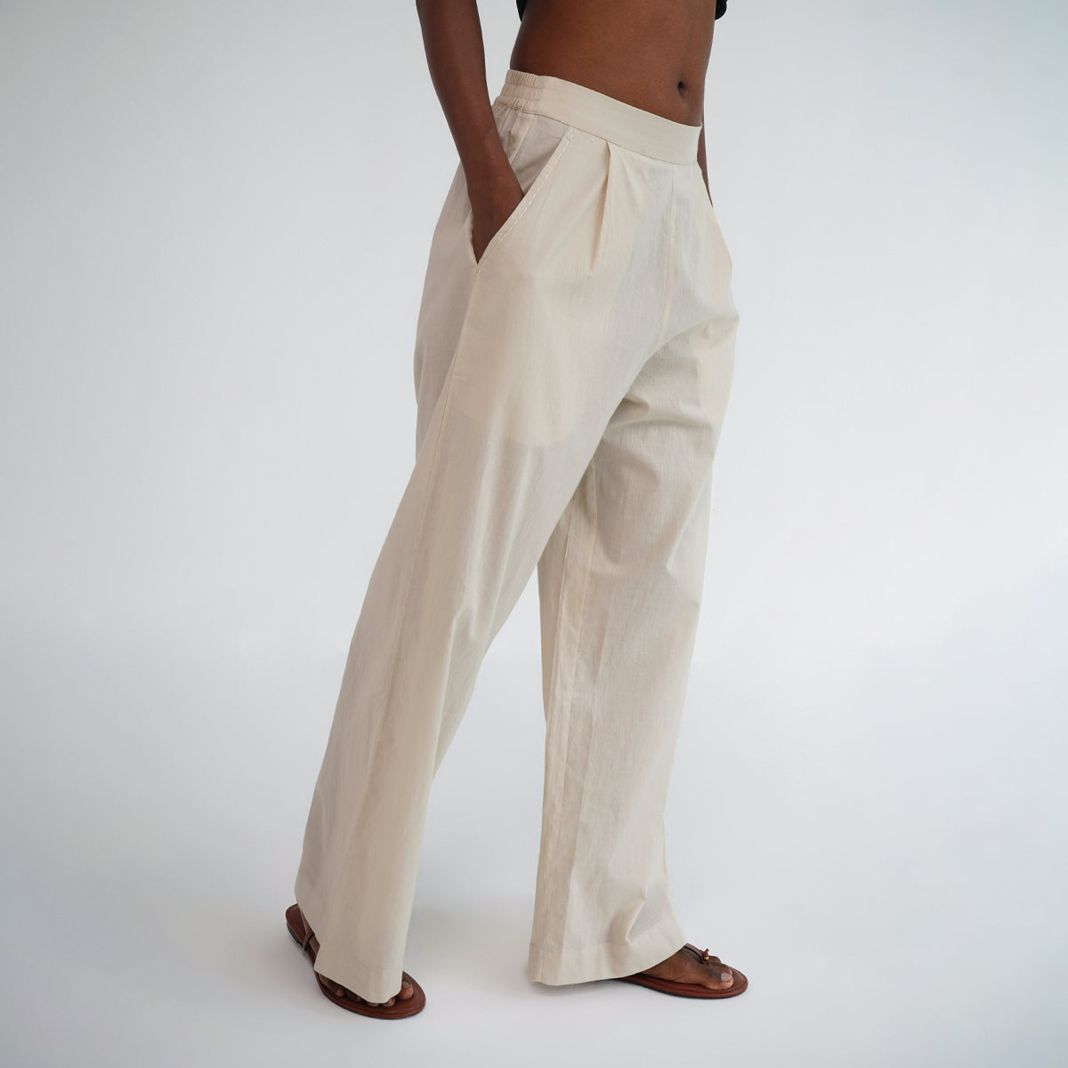 Easy Fit Pants - Beige