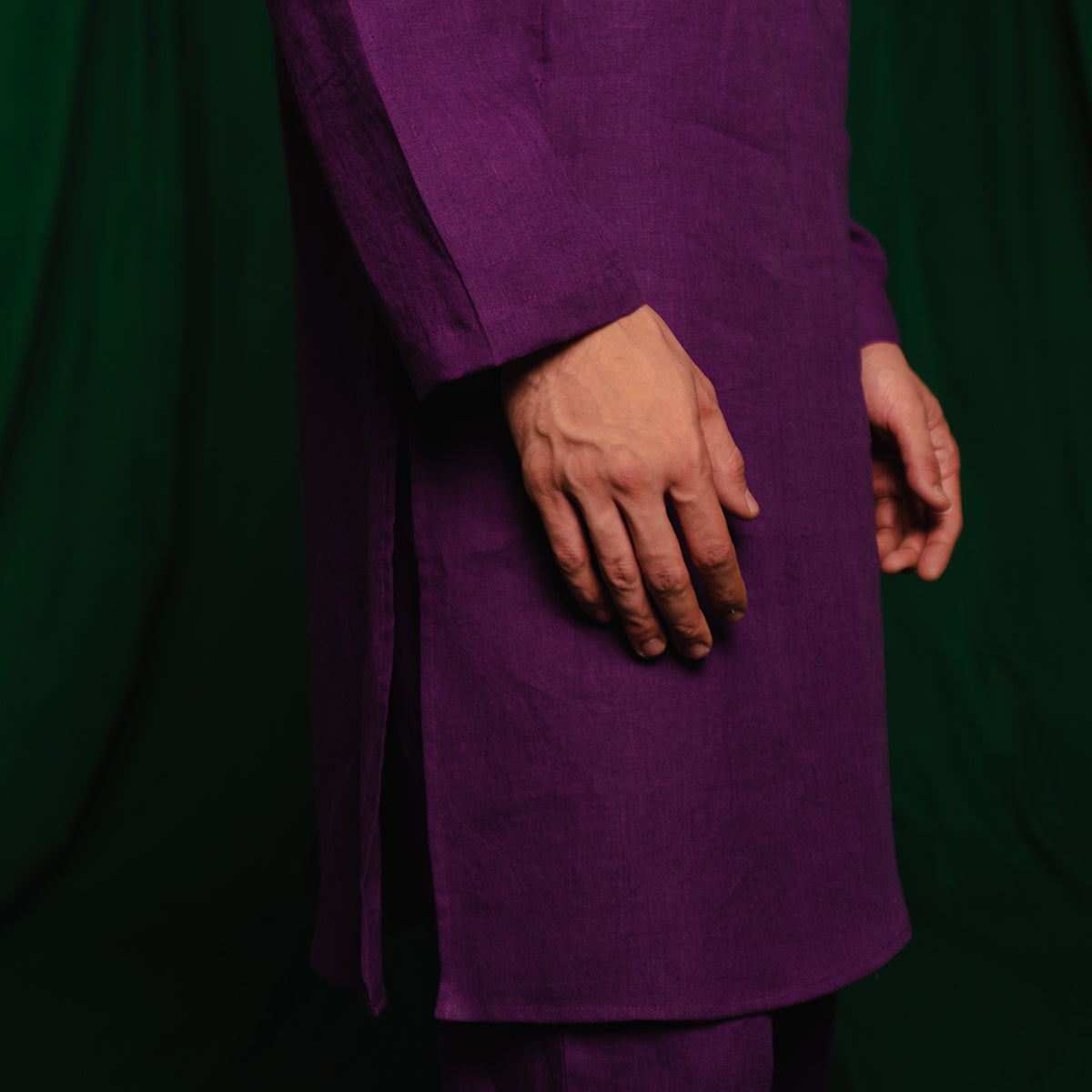 Violet Linen Men's Kurta Set