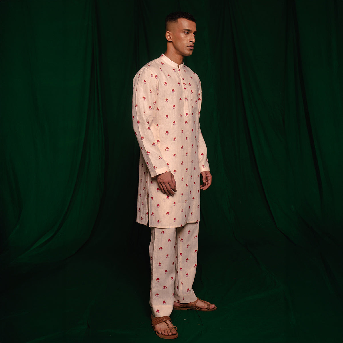 Wildflower Linen Men's Kurta Set