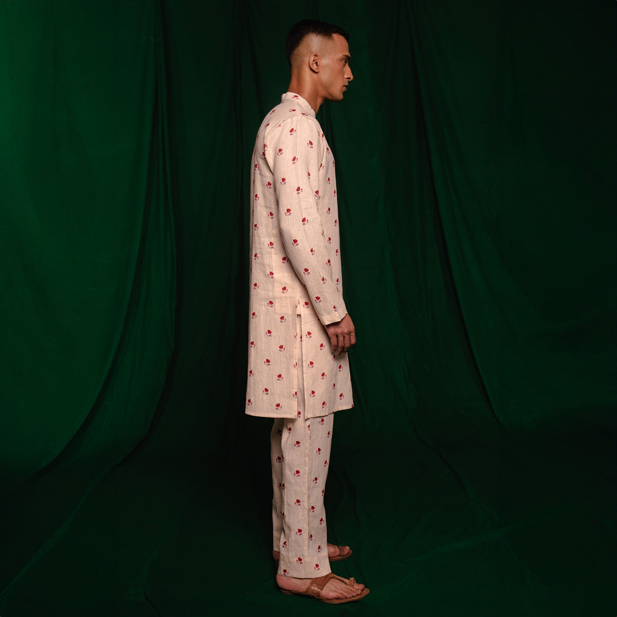 Wildflower Linen Men's Kurta Set