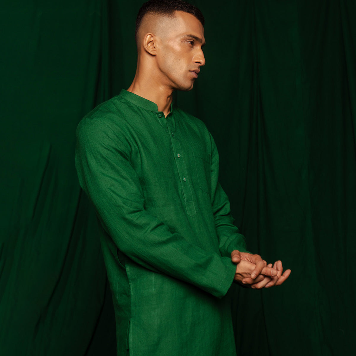 Panna Linen Men's Kurta Set