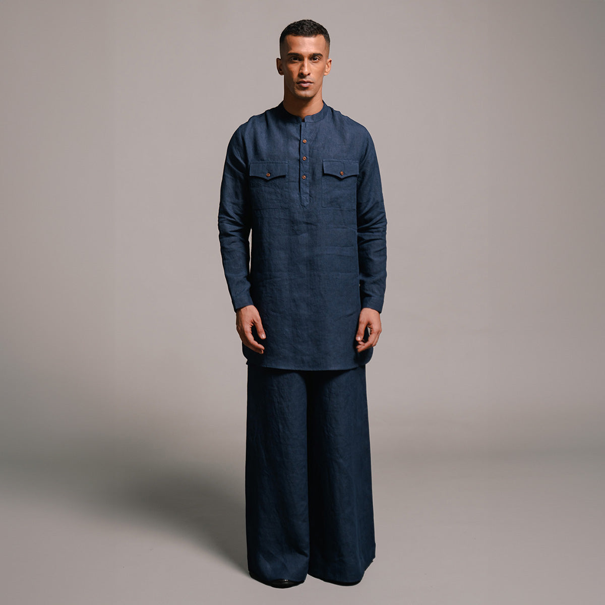 Indigo Linen Men's Saif Kurta Set