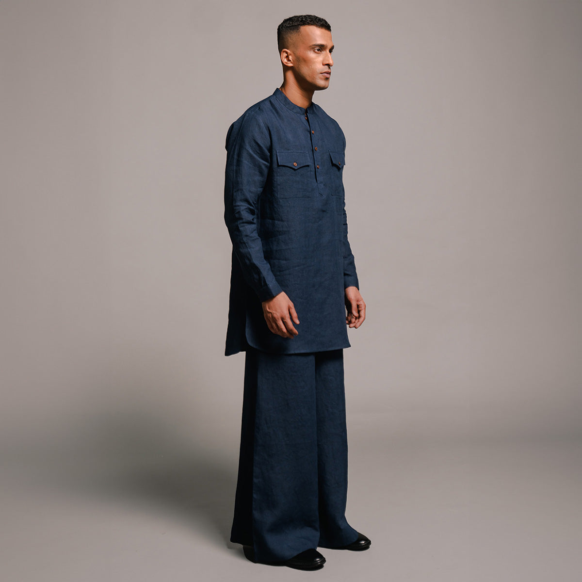 Indigo Linen Men's Saif Kurta Set