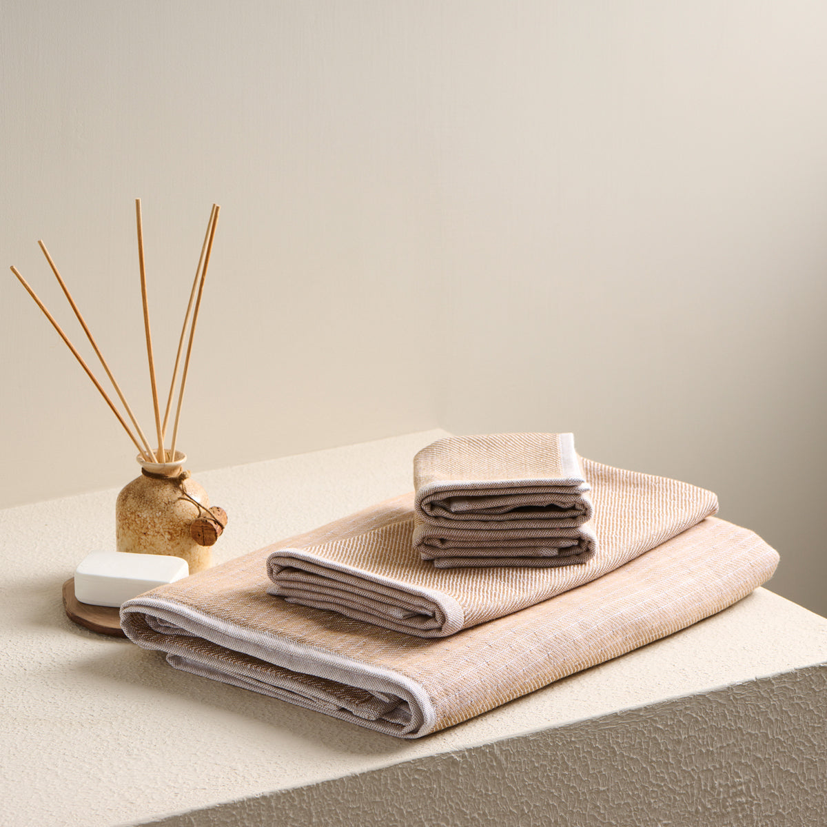 Earth Stucco | Cotton Bamboo | Hammam Terry | Towel