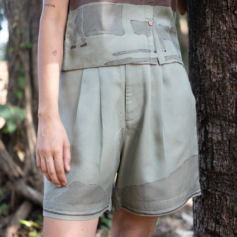 Handpainted Bamboo Shorts