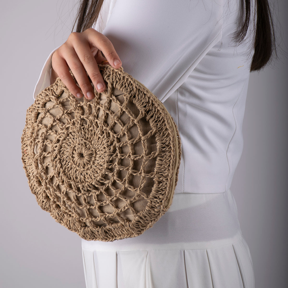 Jaali Crochet Pouch