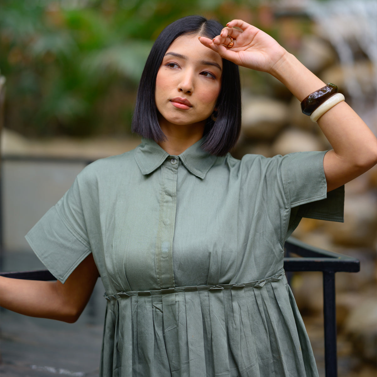 Sage Green Sunstep Short Dress