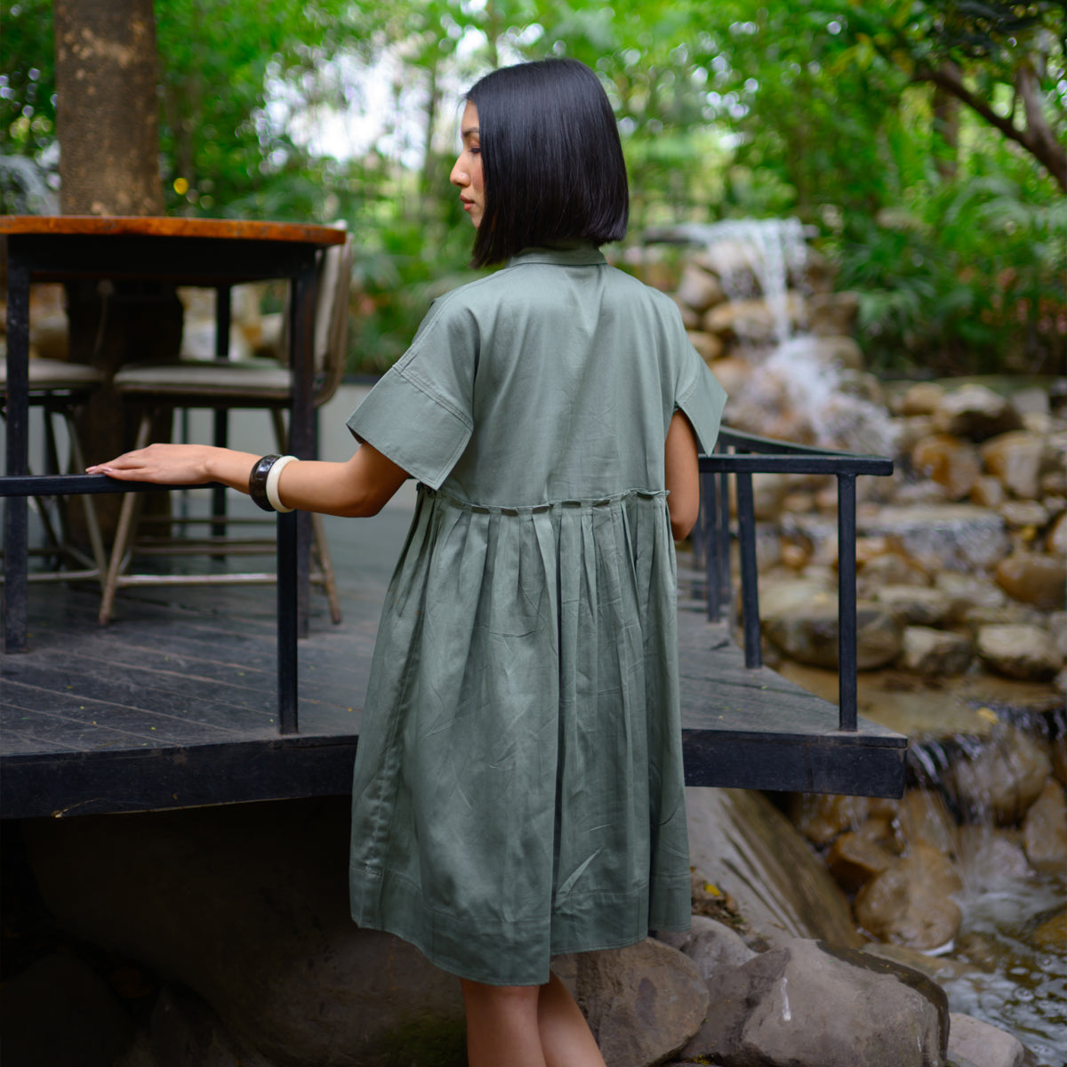 Sage Green Sunstep Short Dress