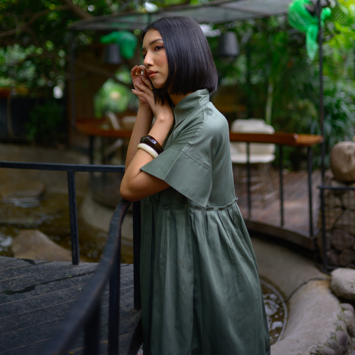 Sage Green Sunstep Short Dress