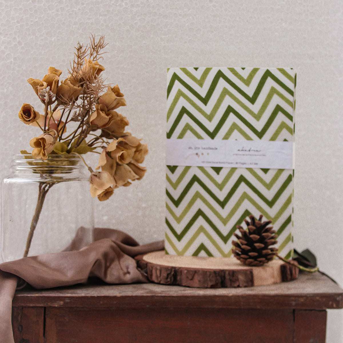 Stationery Loaded Gift hamper personalized by Ekatra Loaded Gift Box - Green chevron