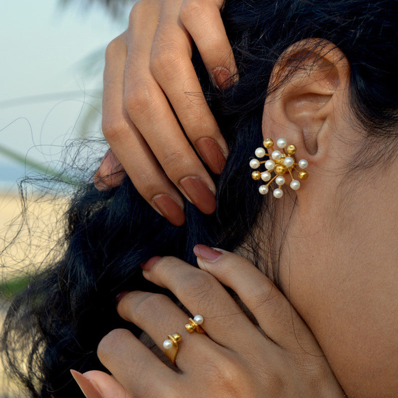 Stud Earrings | Gold Plated