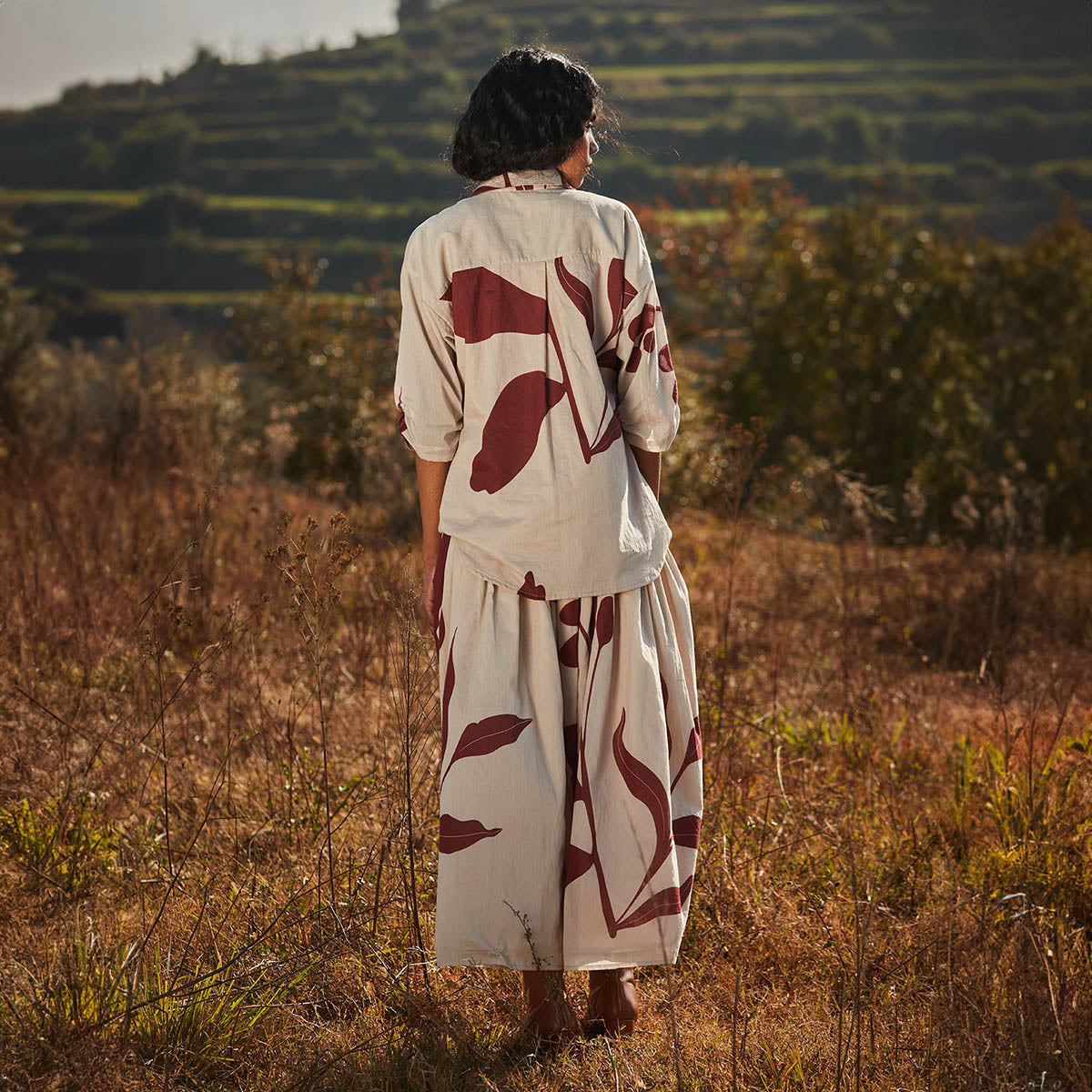 Burnt sienna skirt