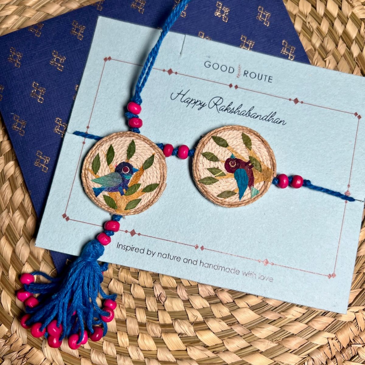 Bluebird Rakhi & Lumba set