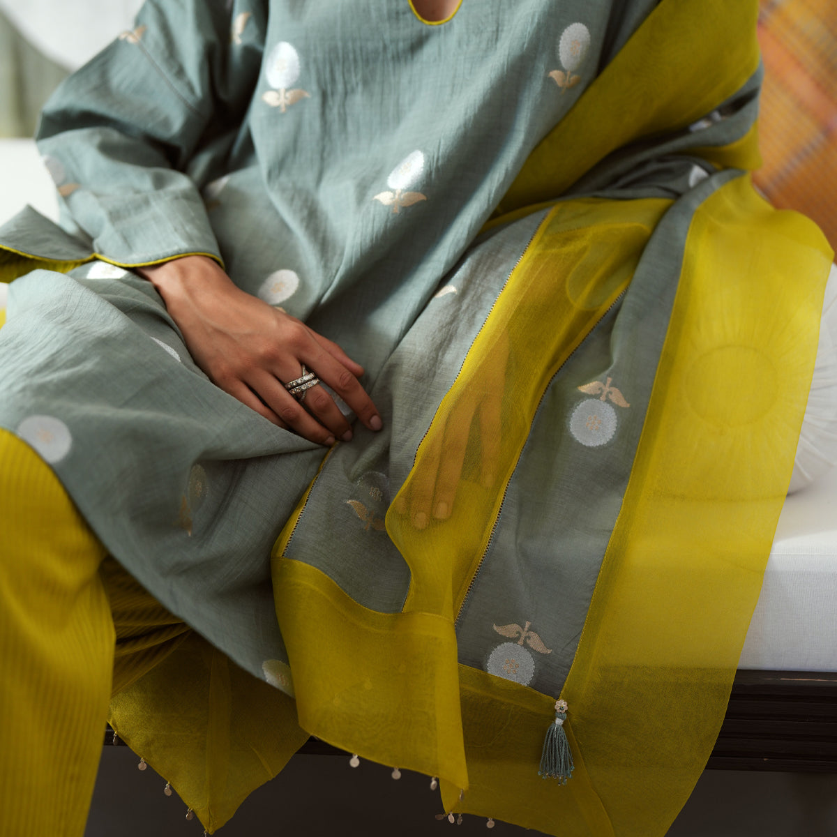 Nuraan Kurta Set | Aqua