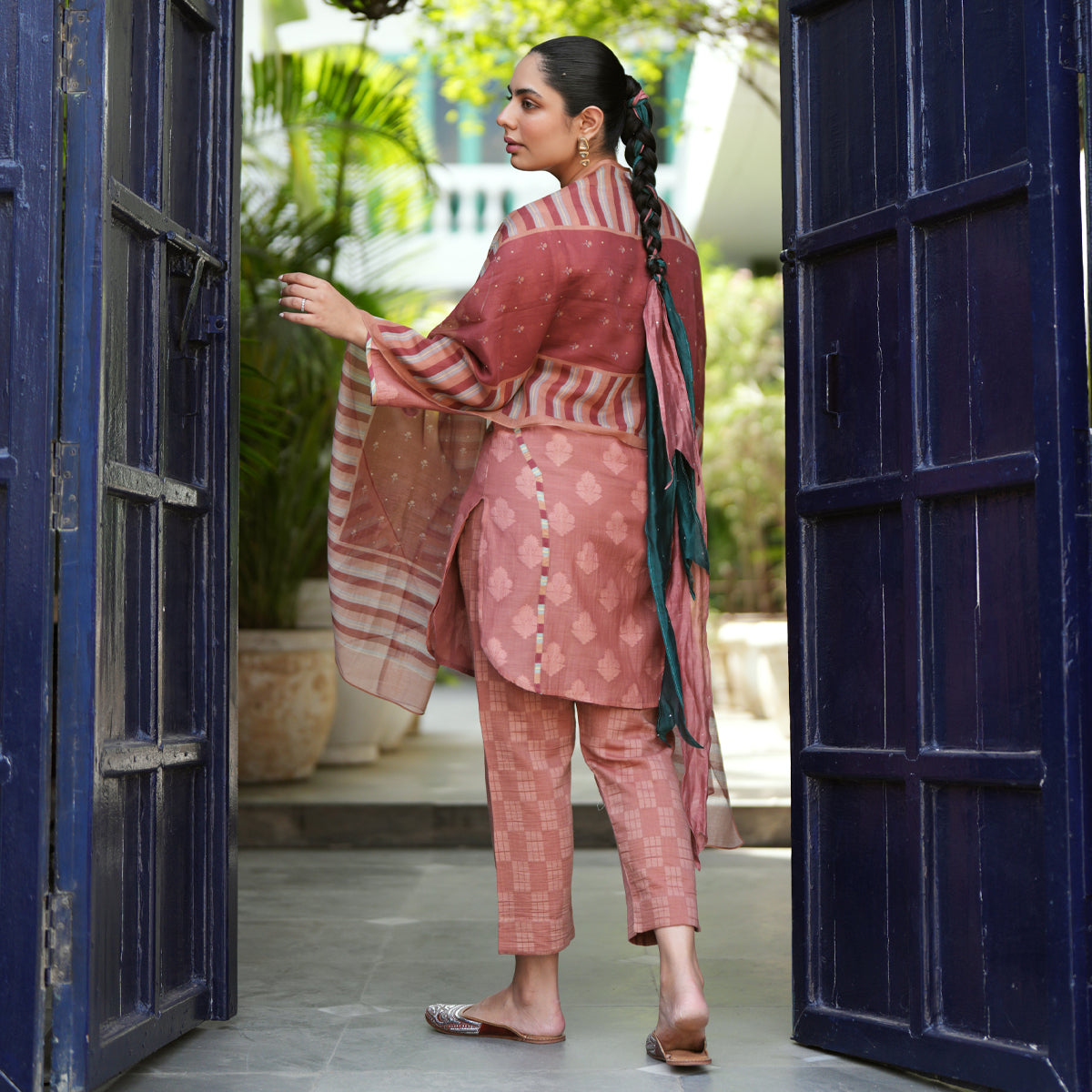 Rysa Kurta Set | Peach