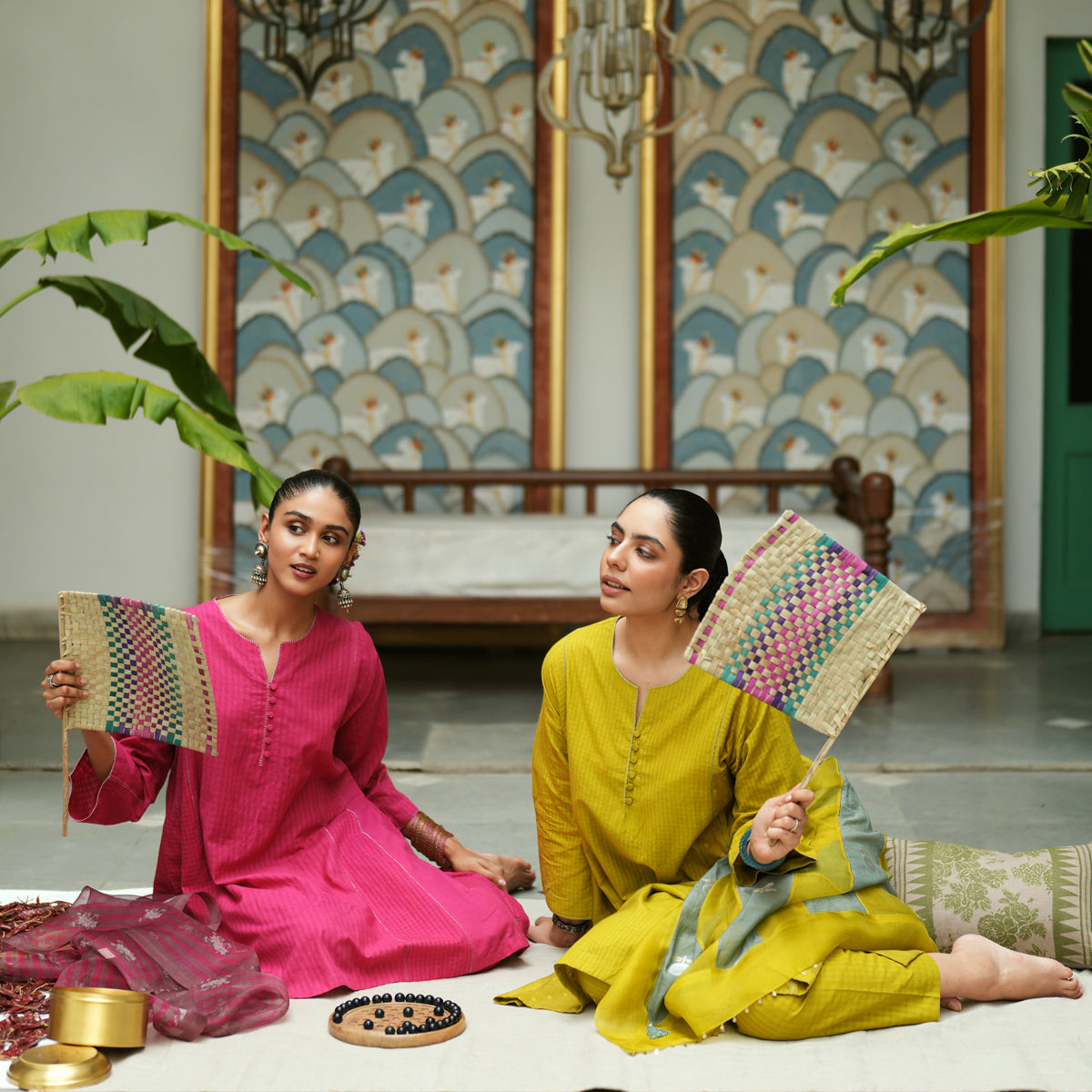 Anvaya Kurta Set | Rani Pink