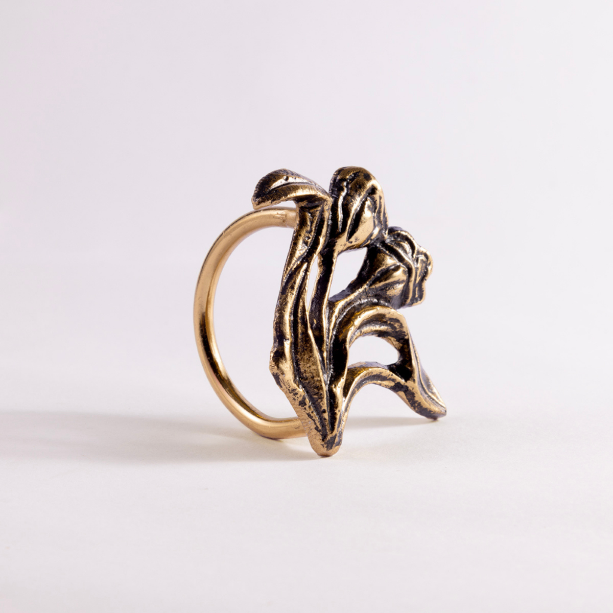 Kasheer-Hund Golden Tulip Napkin Ring | Set of 4