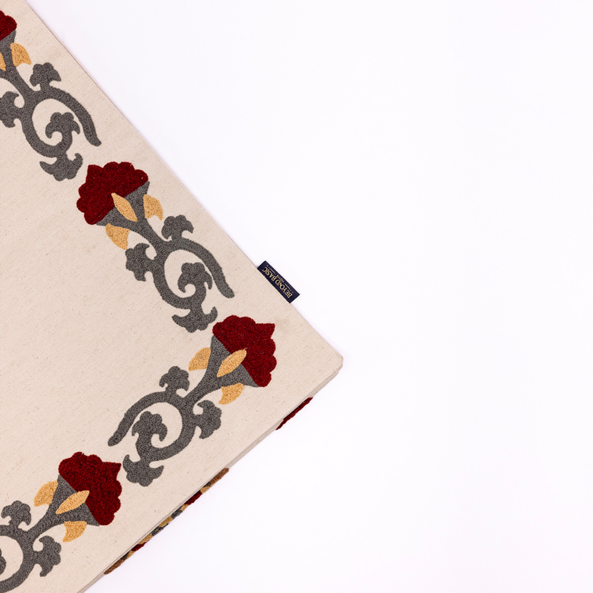 Suzani Style Crewel Embroidered Fergana Table Runner