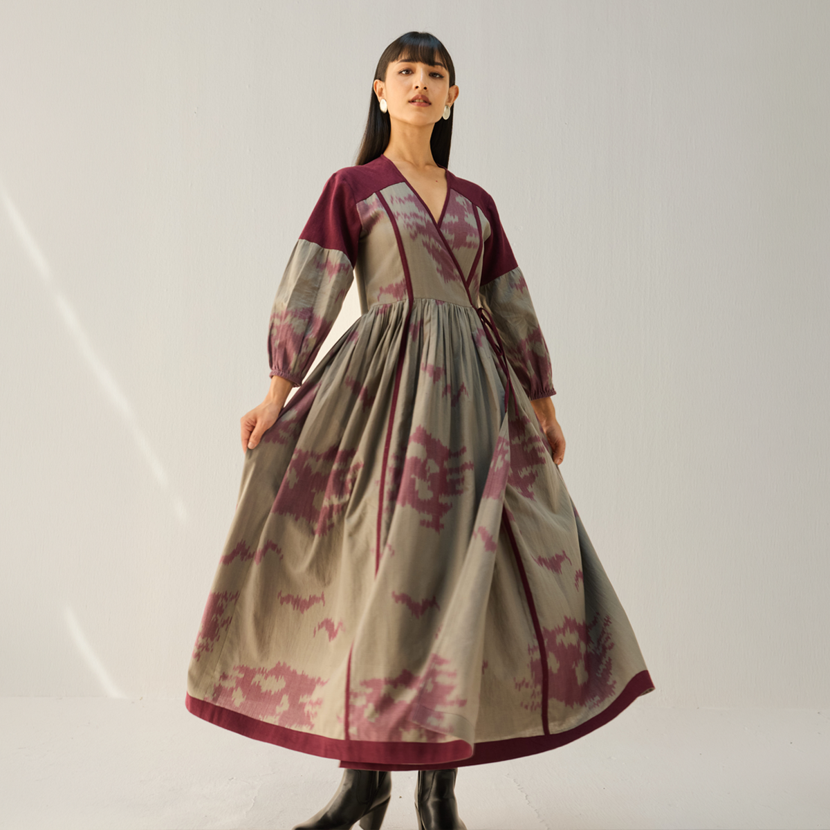 Horizon Handwoven Ikkat Maxi Dress