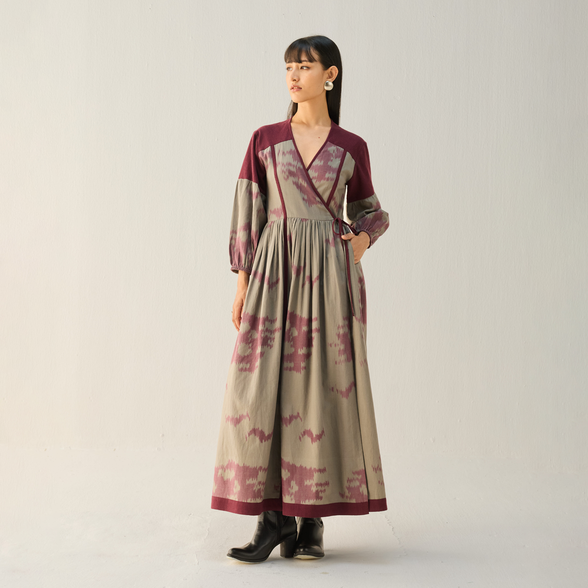 Horizon Handwoven Ikkat Maxi Dress