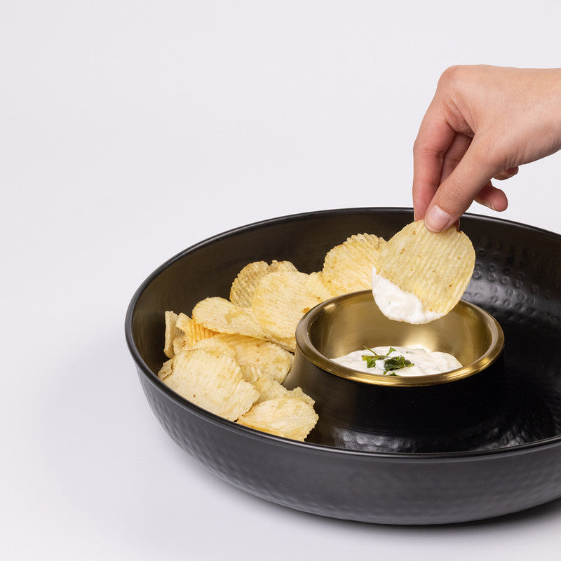 Platter With Dip Bowl